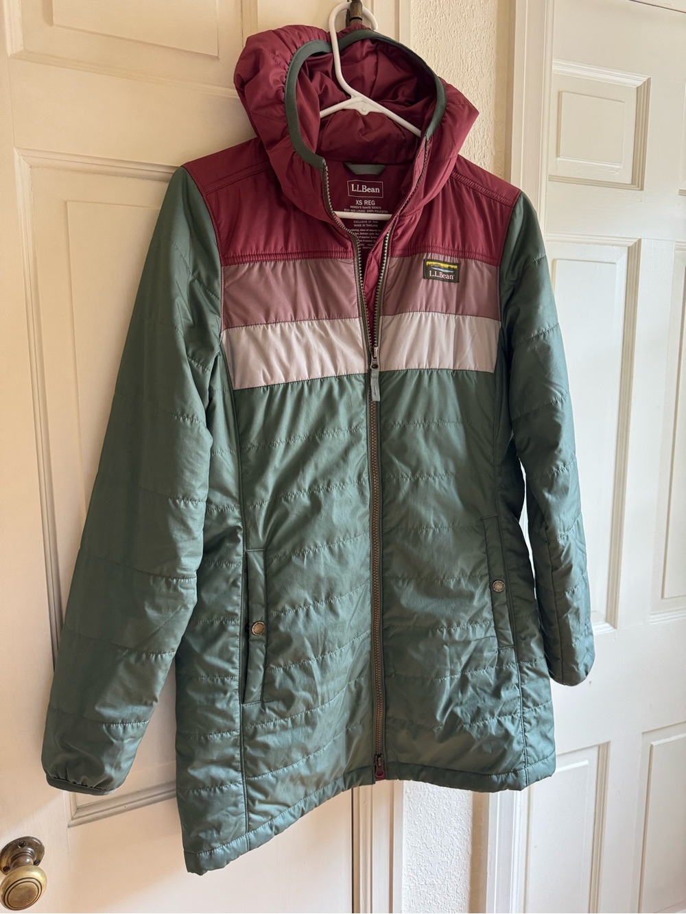 L.L. Bean Women's Mountain Classic Puffer Coat, Colorblock, Regular